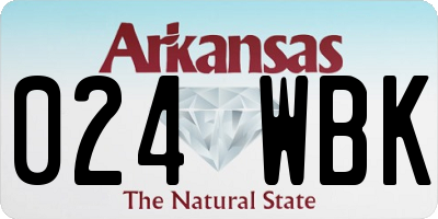 AR license plate 024WBK
