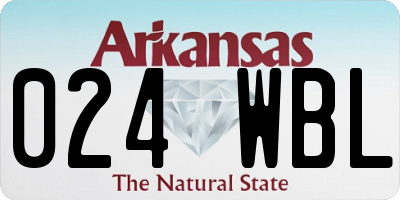 AR license plate 024WBL