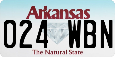 AR license plate 024WBN
