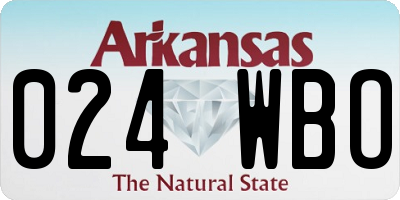 AR license plate 024WBO
