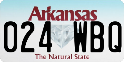 AR license plate 024WBQ