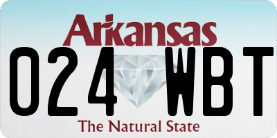 AR license plate 024WBT