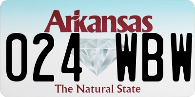 AR license plate 024WBW
