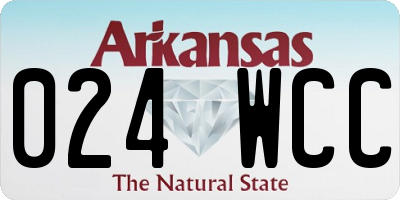 AR license plate 024WCC