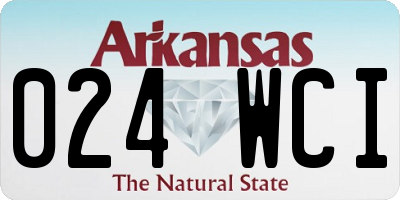 AR license plate 024WCI