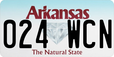 AR license plate 024WCN