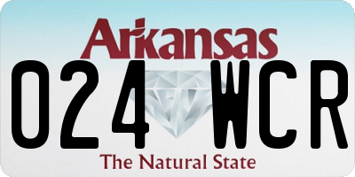 AR license plate 024WCR