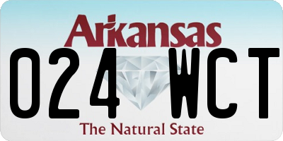 AR license plate 024WCT