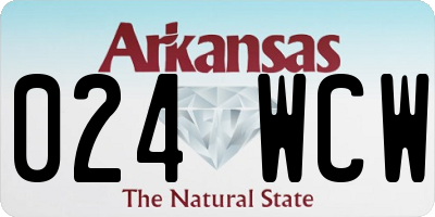 AR license plate 024WCW