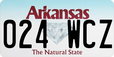 AR license plate 024WCZ