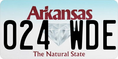 AR license plate 024WDE