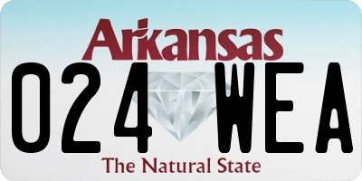 AR license plate 024WEA