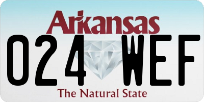 AR license plate 024WEF