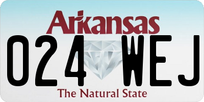 AR license plate 024WEJ