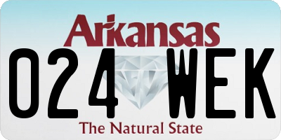 AR license plate 024WEK