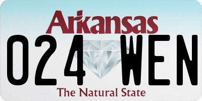 AR license plate 024WEN