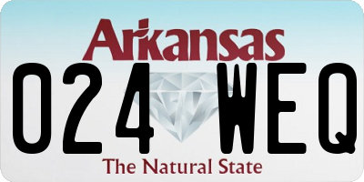 AR license plate 024WEQ