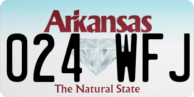 AR license plate 024WFJ