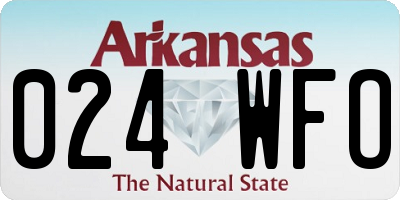 AR license plate 024WFO