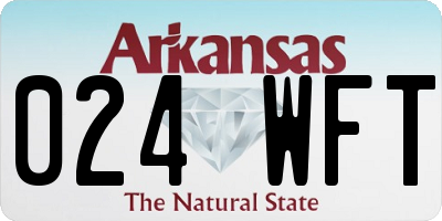 AR license plate 024WFT