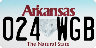 AR license plate 024WGB