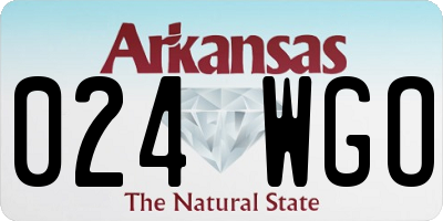 AR license plate 024WGO