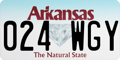 AR license plate 024WGY