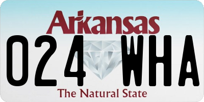 AR license plate 024WHA