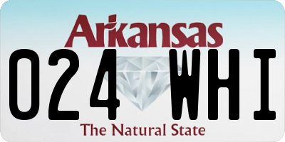 AR license plate 024WHI