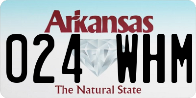 AR license plate 024WHM