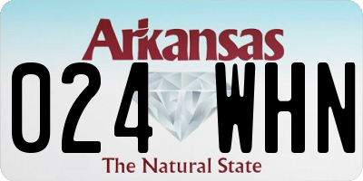 AR license plate 024WHN