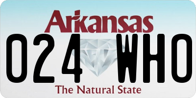 AR license plate 024WHO