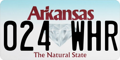 AR license plate 024WHR