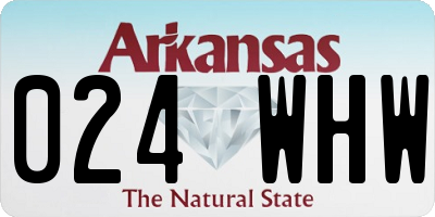 AR license plate 024WHW