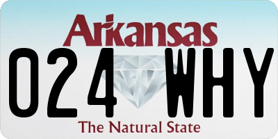 AR license plate 024WHY