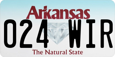 AR license plate 024WIR
