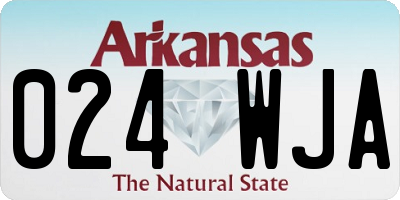 AR license plate 024WJA
