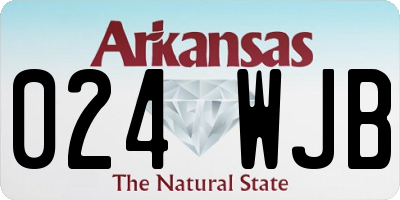 AR license plate 024WJB