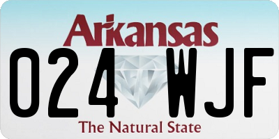 AR license plate 024WJF