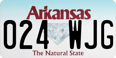 AR license plate 024WJG