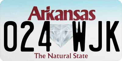 AR license plate 024WJK