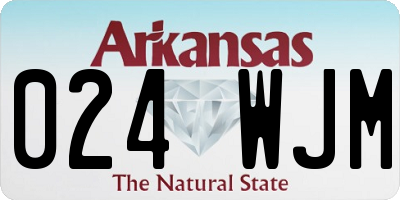 AR license plate 024WJM