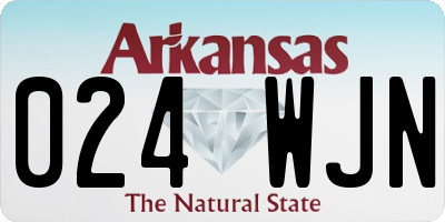 AR license plate 024WJN