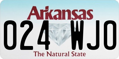 AR license plate 024WJO
