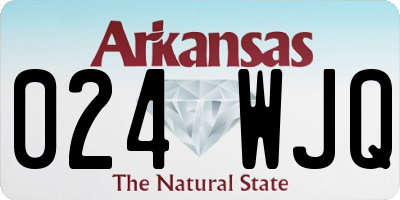 AR license plate 024WJQ