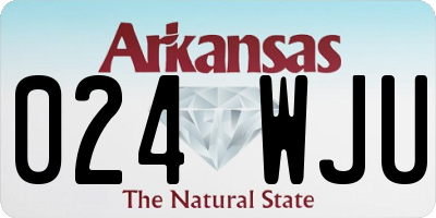 AR license plate 024WJU