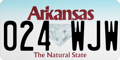 AR license plate 024WJW