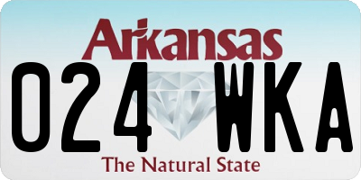 AR license plate 024WKA
