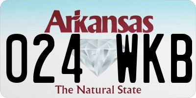 AR license plate 024WKB