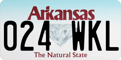 AR license plate 024WKL